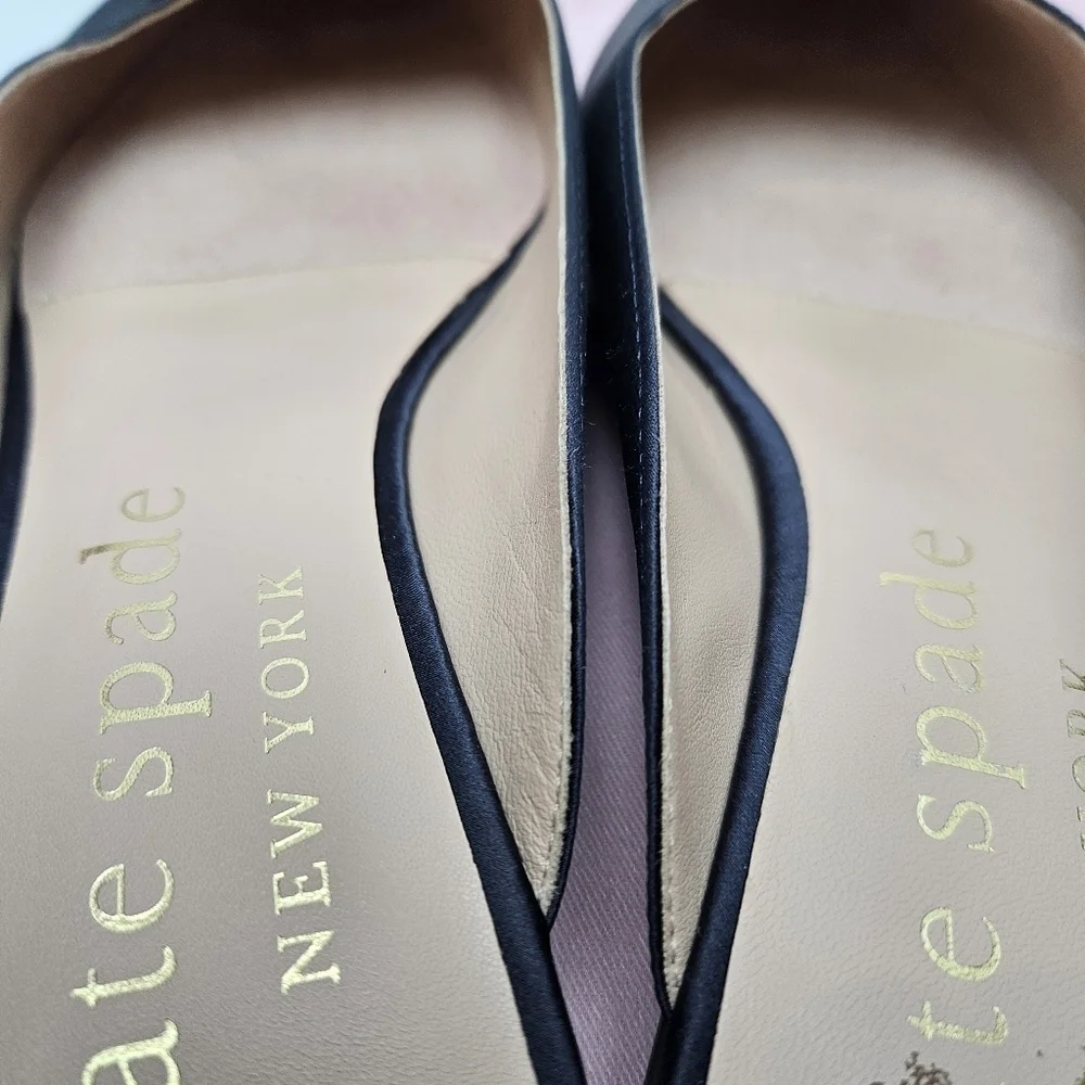 Kate spade flats blue buckle up